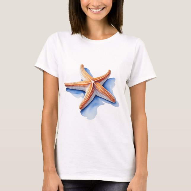 Camiseta Starfish and Blue Silhouette (Frente)