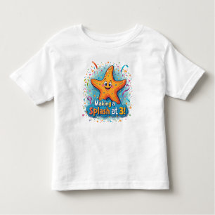 Camiseta Starfish aniversário de 3 anos Fazer a Splash a 3