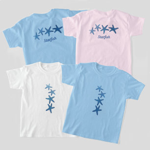 Camiseta Starfish Azul Personalizado com Nome