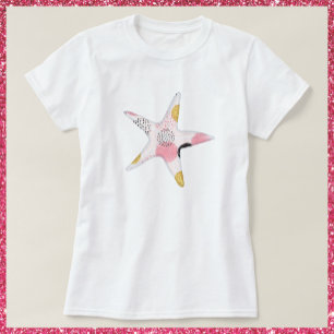 Camiseta Starfish com padrão de Abstrato de bonito