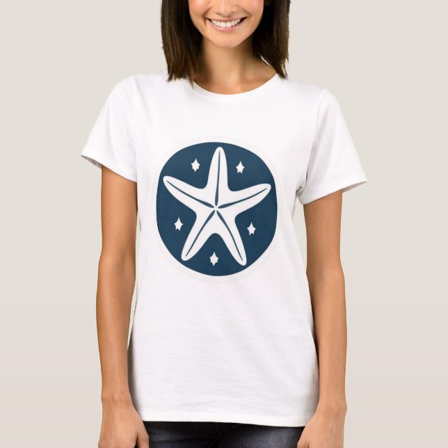 Camiseta Starfish with White Stars (Frente)