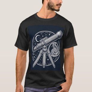 Camiseta Stargazer Cósmico Vintage Telescope Art