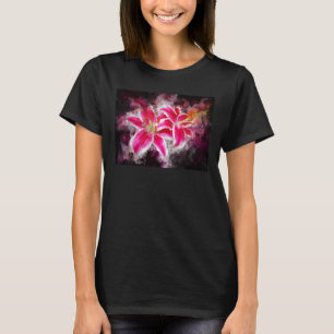 Camiseta Stargazer Lily Flor Watercolor - bb 03