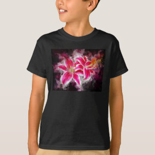 Camiseta Stargazer Lily Flor Watercolor - bb 03