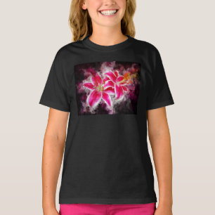 Camiseta Stargazer Lily Flor Watercolor - bb 03