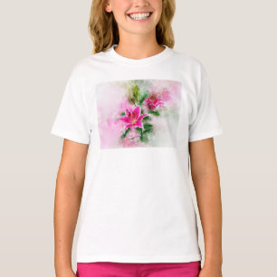 Camiseta Stargazer Lily Flor Watercolor - wb 02