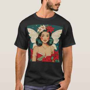 Camiseta Starlet de Pin-Up de Natal Tropical de Retro