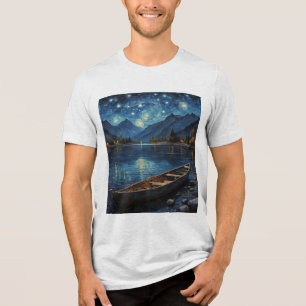 Camiseta "Starlit Drift: Pescaria Sob O Cosmos