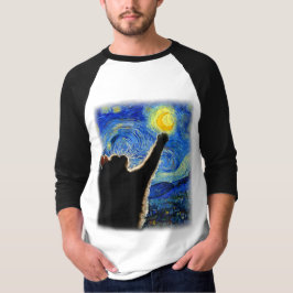 Camiseta Starnight Cat, Van Gogh Cat Lover Cat Mãe Pai