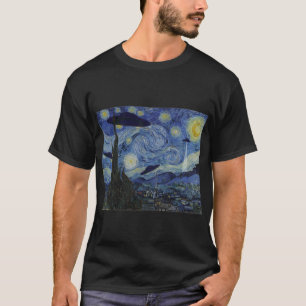 Camiseta Starnight Noite Funny Van Gogh pintando OVNI Alien