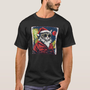 Camiseta Starnight Tabby Cat Shirt Natal