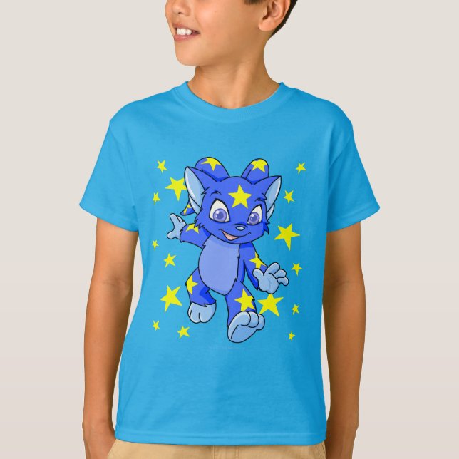 Camiseta Starry Acara entusiasmado com explosão estelar (Frente)