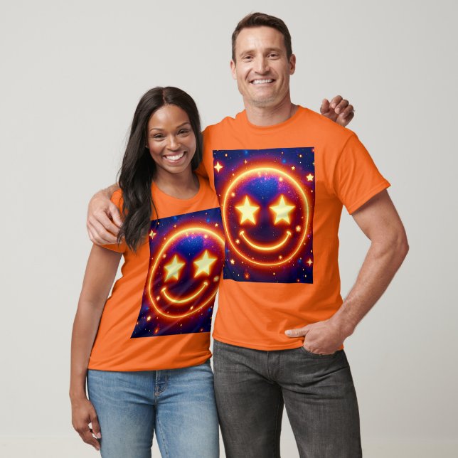 Camiseta Starry-Eyed Glow Emoji (Unissex)