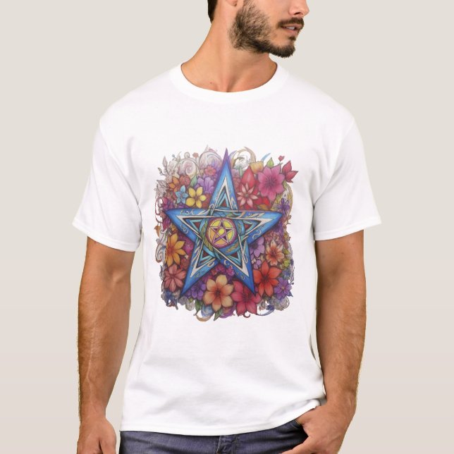 Camiseta Starry Floral Radiance (Frente)