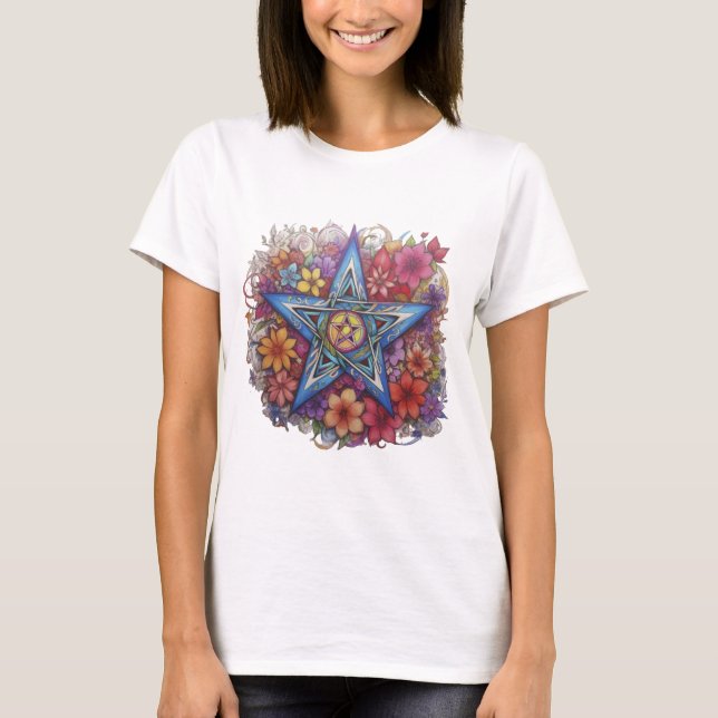 Camiseta Starry Floral Radiance (Frente)