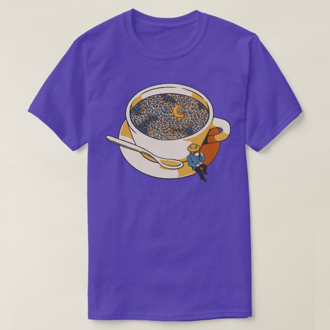 Camiseta Starry Night Coffee por Tobe Fonseca (Frente do Design)