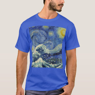 Camiseta Starry Night e o Excelente Wave Van Gogh Art Paint