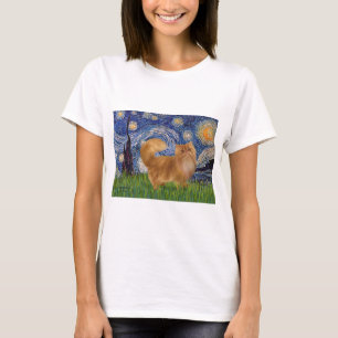 Camiseta Starry Night - Gato Persa Vermelho