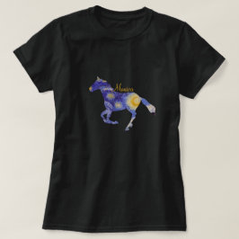 Camiseta Starry Night Horse Silhouette Custom Monographic A