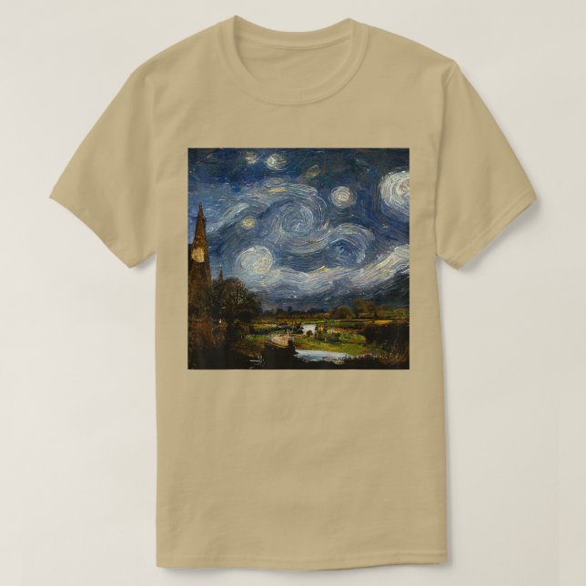 Camiseta Starry Night John Constable (Frente do Design)