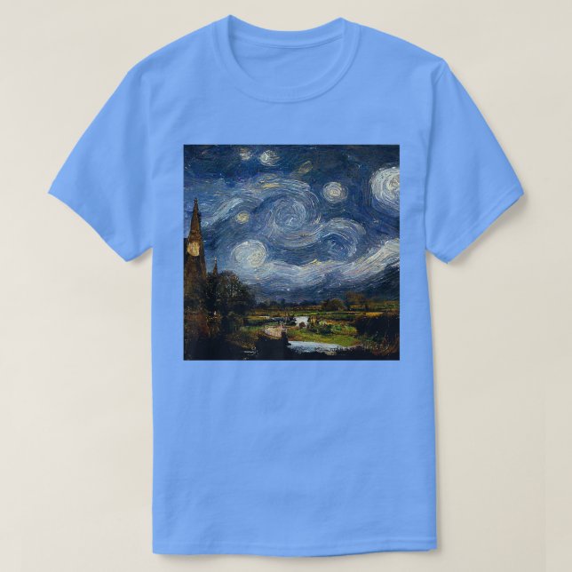 Camiseta Starry Night John Constable Premium T Shirt (Frente do Design)
