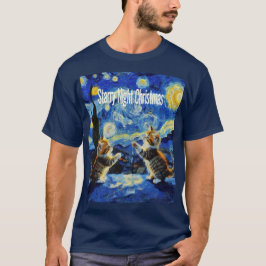 Camiseta Starry Night Kittymas Christmas Spoof