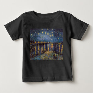 Camiseta Starry Night Over Rhone River por Vincent Van Gogh
