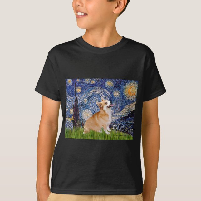 Camiseta Starry Night - Pembroke Welsh Corgi 7b (Frente)