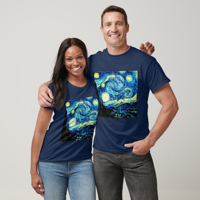 Camiseta Starry Night por Van Gogh, (Unissex)