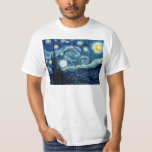 Camiseta Starry Night Por Vincent Van Gogh<br><div class="desc">Starry Night Por Vincent Van Gogh</div>