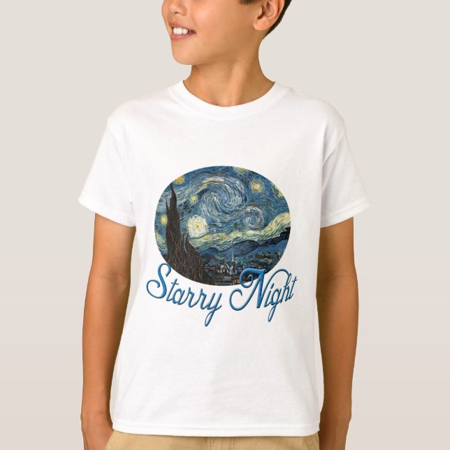 Camiseta Starry Night por Vincent van Gogh. (Frente)