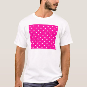 Camiseta Stars Magenta Branca Os Presentes MUSEUM Zazzle