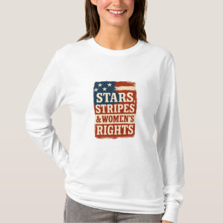 Camiseta Stars, Stripes & Women’s Rights Distressed Flag