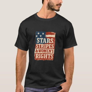 Camiseta Stars, Stripes & Women’s Rights Distressed Flag