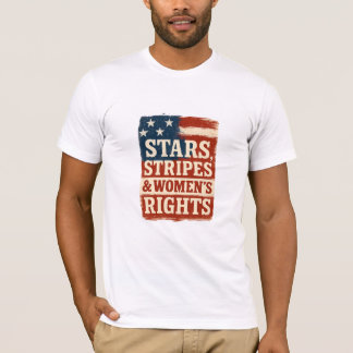 Camiseta Stars, Stripes & Women’s Rights Distressed Flag