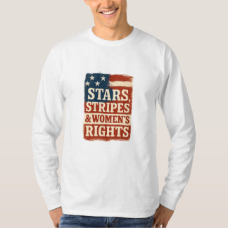 Camiseta Stars, Stripes & Women’s Rights Distressed Flag