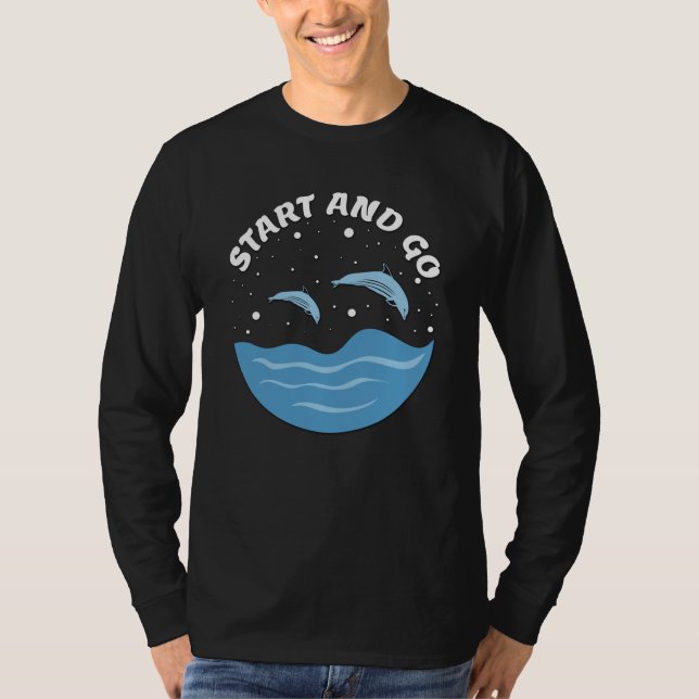 Camiseta Start and Go! - Cute Dolphins (Frente)