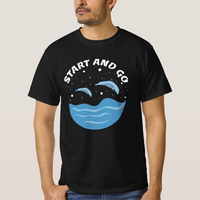 Camiseta Start and Go! - Cute Dolphins (Frente)