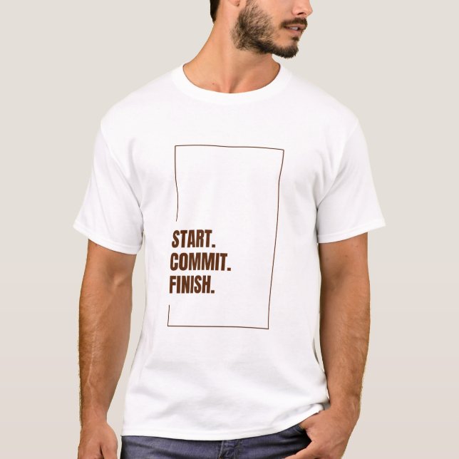 Camiseta START. Commit. Finish. (Frente)