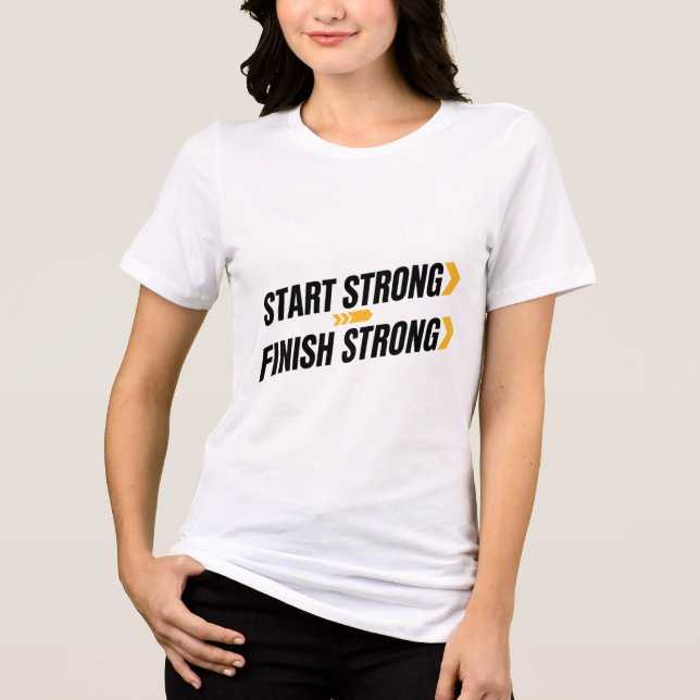 Camiseta Start Strong Finish Strong Athletic Tee (Frente)