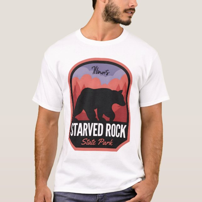 Camiseta Starved Rock State Park Illinois Bear (Frente)
