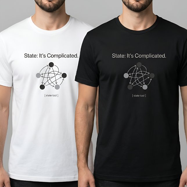 Camiseta State Its Complicated Programmer Humor (Criador carregado)