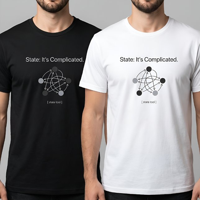 Camiseta State Its Complicated Programmer Humor (Criador carregado)