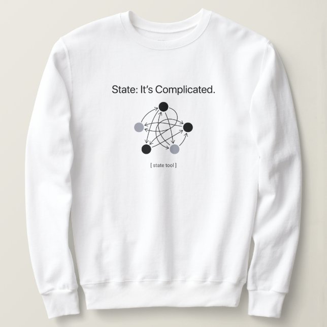 Camiseta State Its Complicated Programmer Humor Women's (Frente do Design)