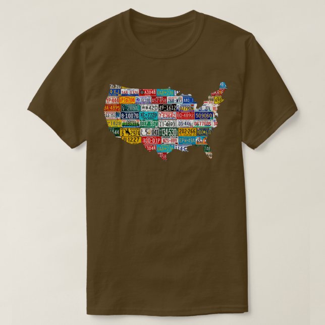 Camiseta State Plates USA (Frente do Design)