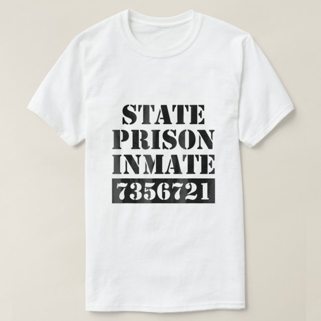 Camiseta State Prison Inmate Costume  (Frente do Design)