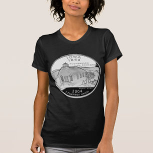 Camiseta State Quarter of Iowa Reverse Side Faux