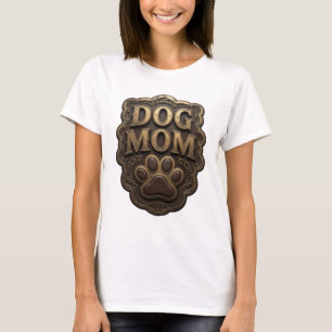 Camiseta Statement Gold Mãe de Cachorro Design Moderno