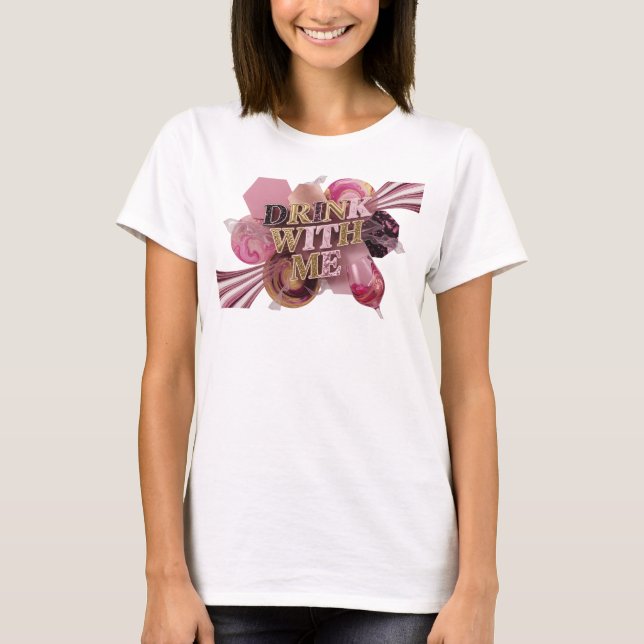 Camiseta Statement Rosa BEBE COMIGO Camiseta State (Frente)