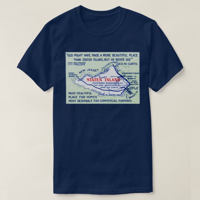 Camiseta Staten Island New York, 1920 (Frente do Design)